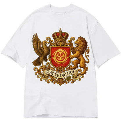 Kyrgyzstan Tunduk Emblem  - Classic T-shirt - White
