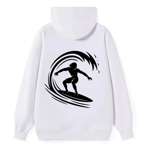 Hawaiian surfer riding big wave - Classic Pullover Hoodie