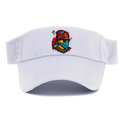 Los Angeles Trojan wearing USC beanie with SC patch - Visor - White