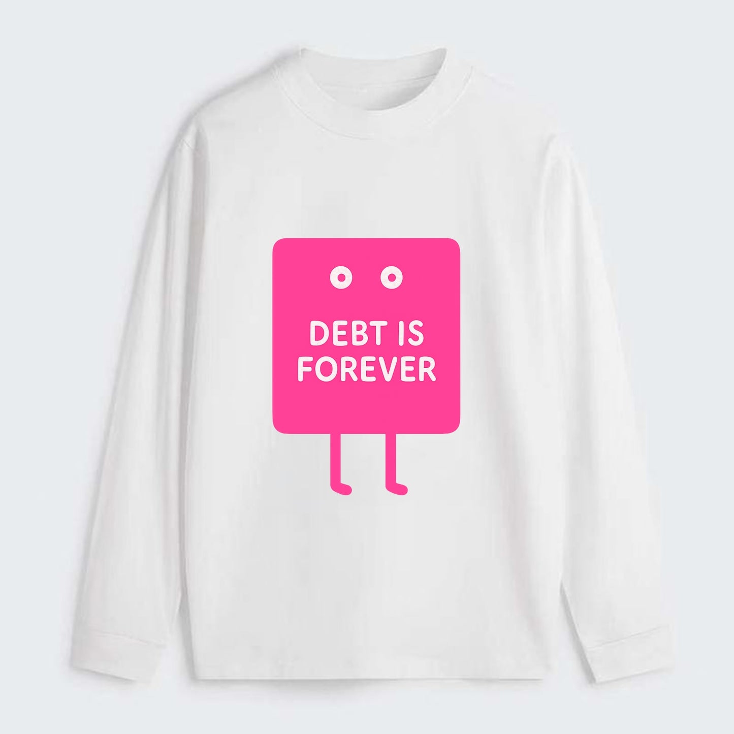 DEBT IS FOREVER | Immortal credit card - Classic Long Sleeve Shirt - White