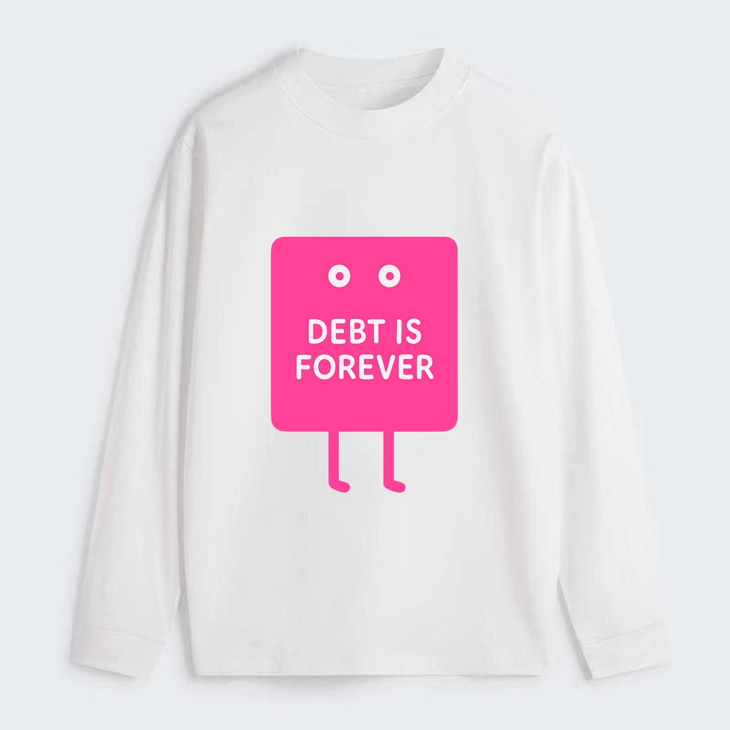 DEBT IS FOREVER | Immortal credit card - Classic Long Sleeve Shirt - White