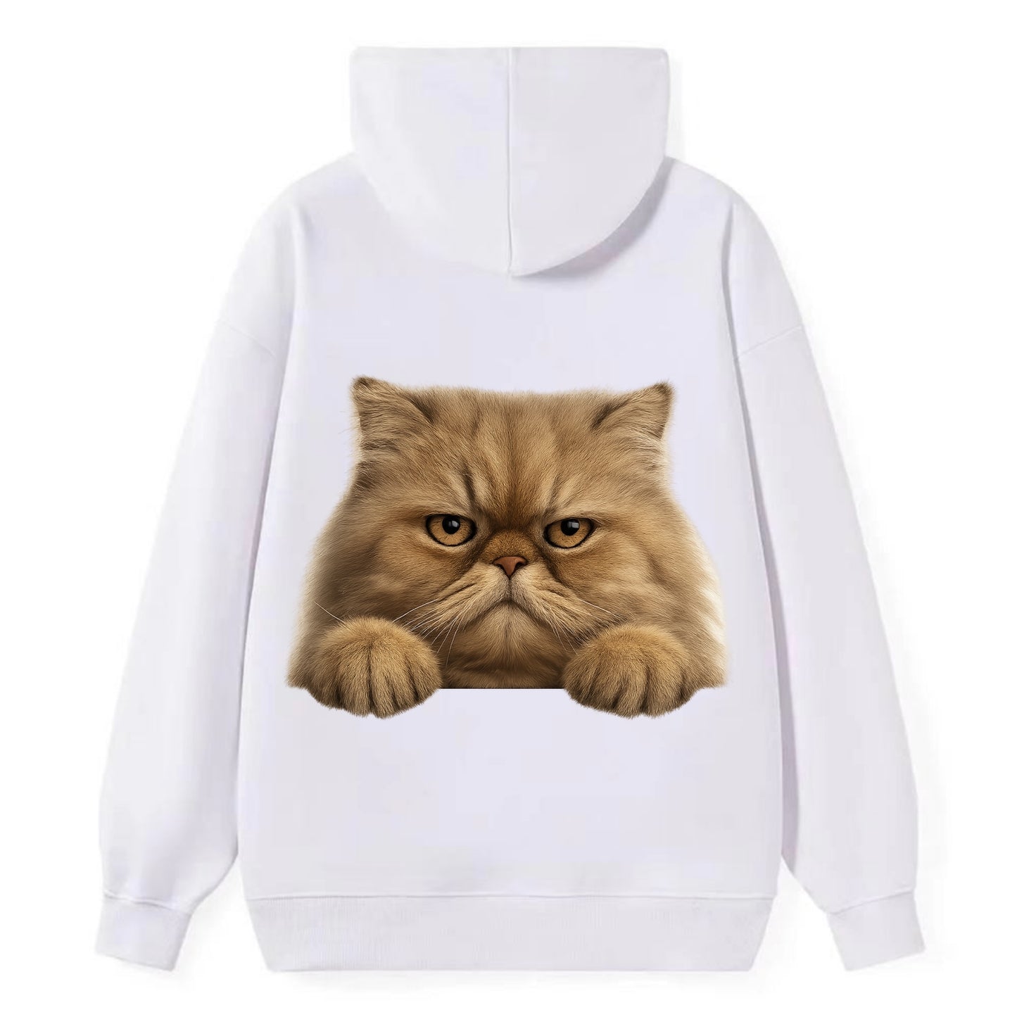 Persian Cat  - Classic Pullover Hoodie - White