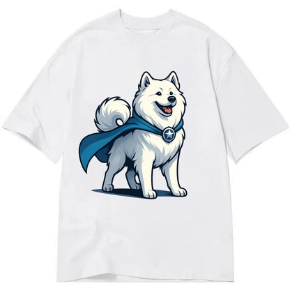 Samoyed Winter Hero  - Classic T-shirt - White