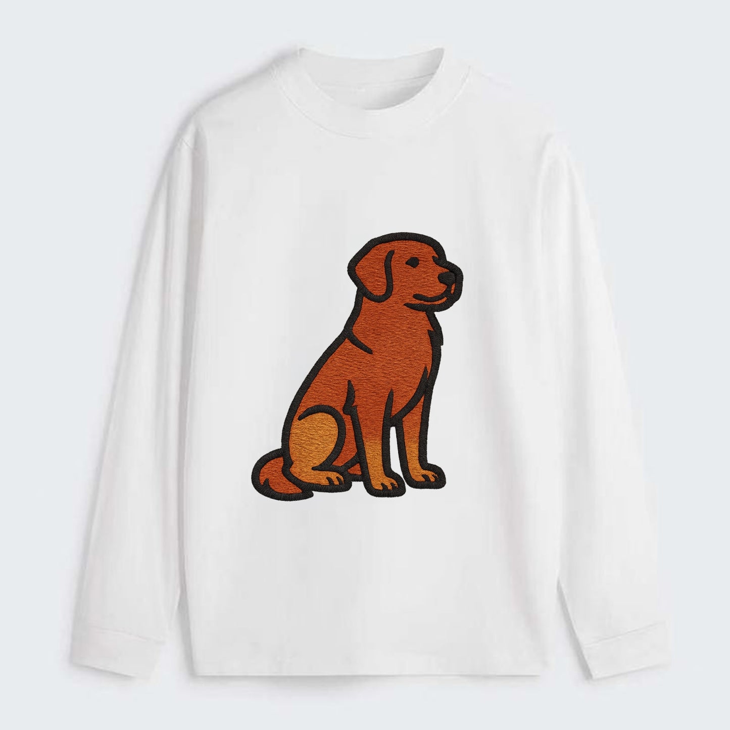 Nova Scotia Duck Tolling Retriever - Red embroidered pose - Classic Long Sleeve Shirt - White