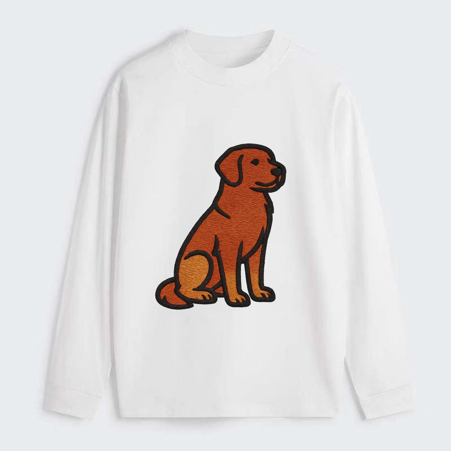 Nova Scotia Duck Tolling Retriever - Red embroidered pose - Classic Long Sleeve Shirt - White
