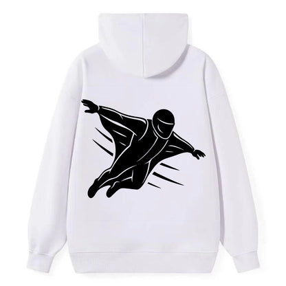 Wingsuit flyer gliding - Classic Pullover Hoodie - White