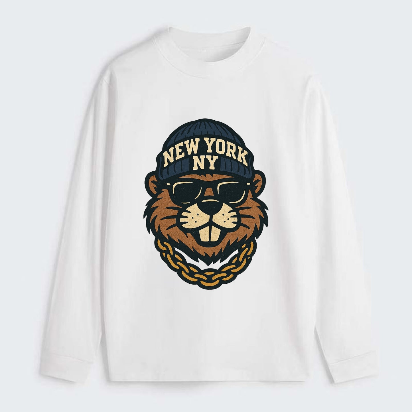 {"animal":"beaver","locationText":"NEW YORK","initials":"NY","beanieColo - Classic Long Sleeve Shirt - White