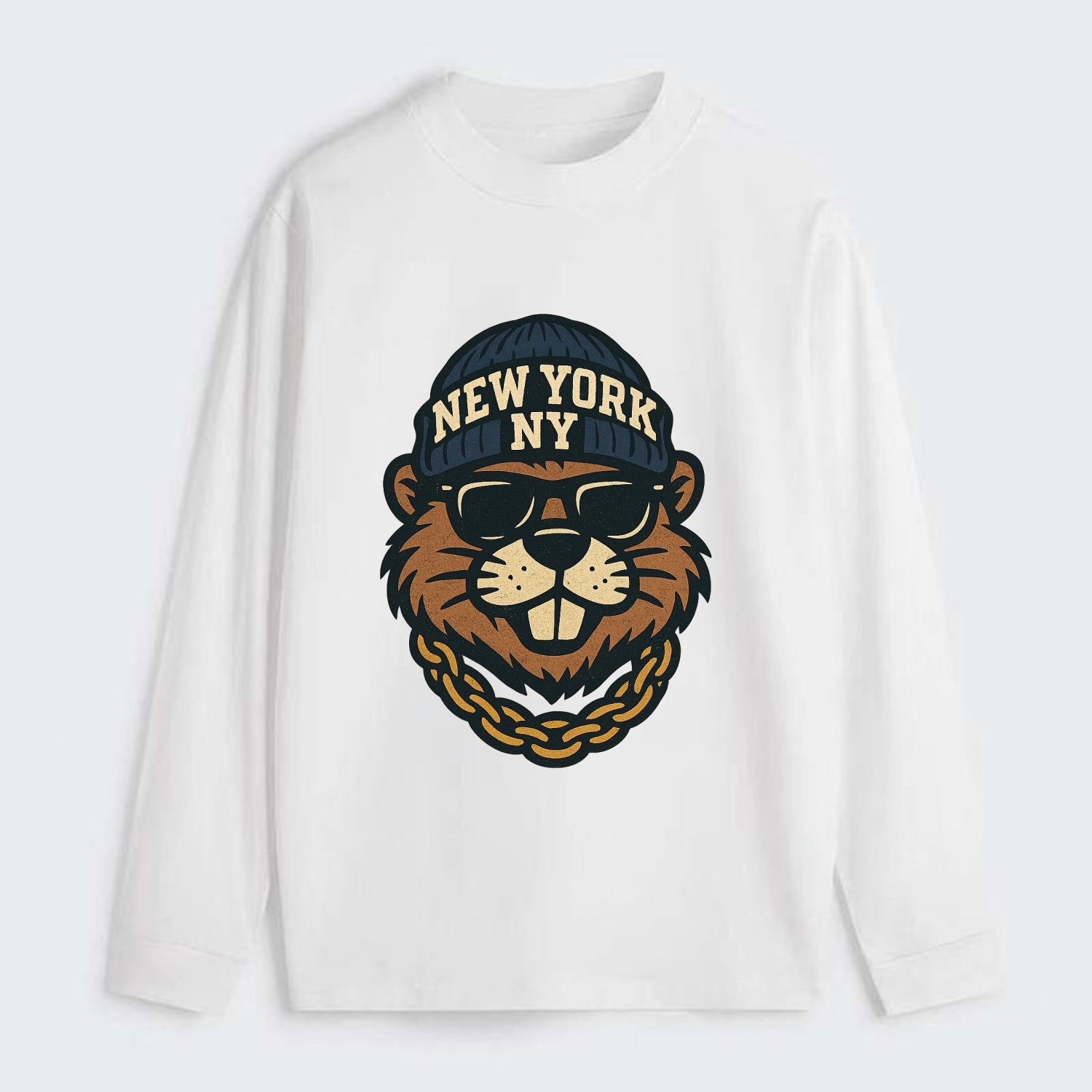 {"animal":"beaver","locationText":"NEW YORK","initials":"NY","beanieColo - Classic Long Sleeve Shirt - White