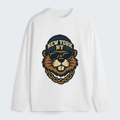{"animal":"beaver","locationText":"NEW YORK","initials":"NY","beanieColo - Classic Long Sleeve Shirt - White