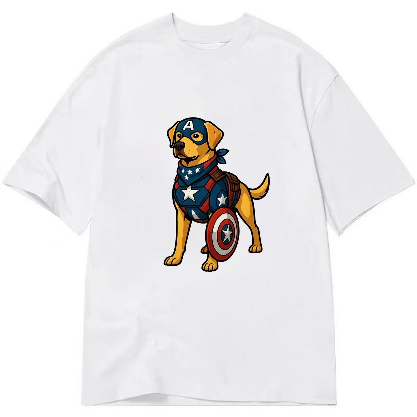 Labrador Captain America  - Classic T-shirt - White
