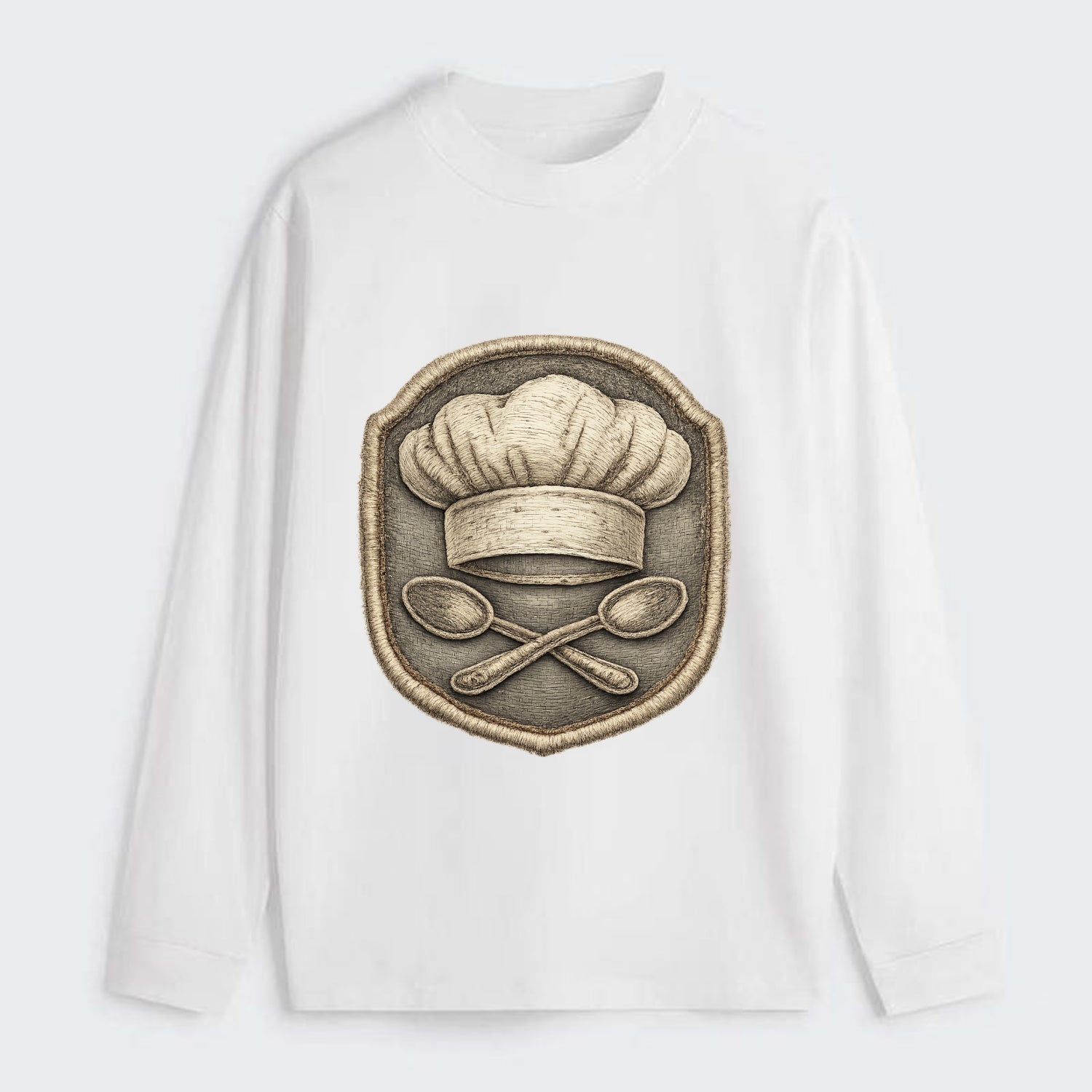 COOKING CHEF HAT - toque blanche with crossed spoons in white and - Classic Long Sleeve Shirt - White