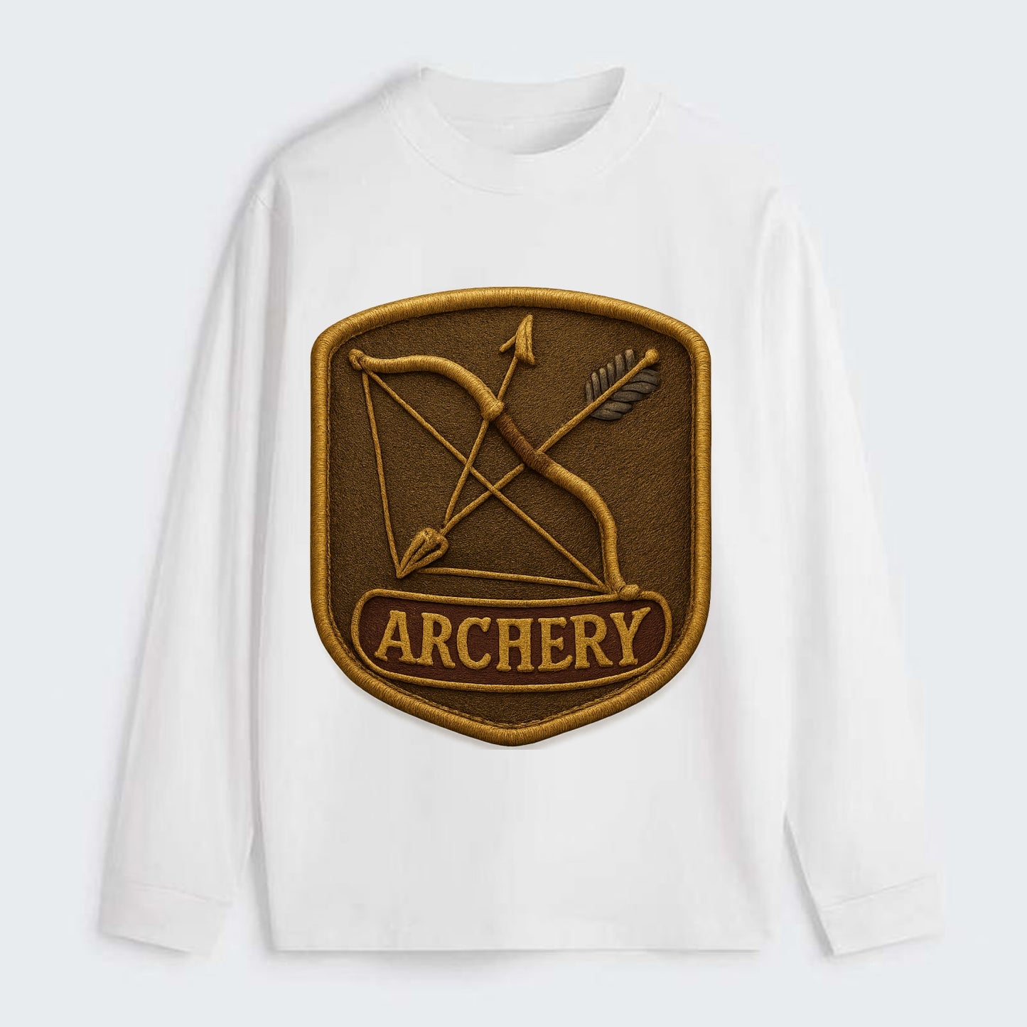 Bow and arrow crossed - archery enthusiast - Classic Long Sleeve Shirt - White
