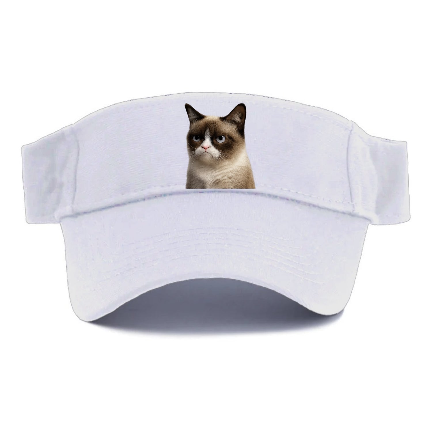Grumpy Cat Expression  - Visor - White