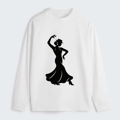 Flamenco dancer passionate stance - Classic Long Sleeve Shirt - White
