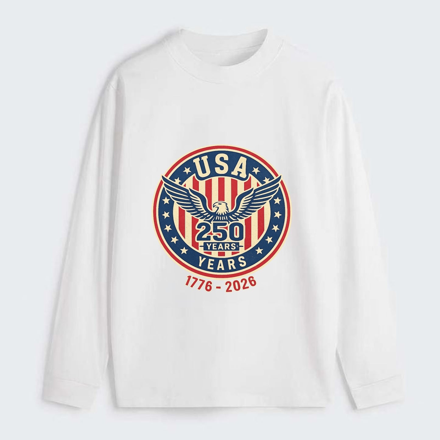Usa 250 Years Eagle Seal - Classic Long Sleeve Shirt - White