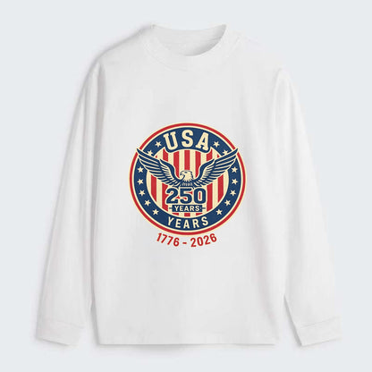 Usa 250 Years Eagle Seal - Classic Long Sleeve Shirt - White