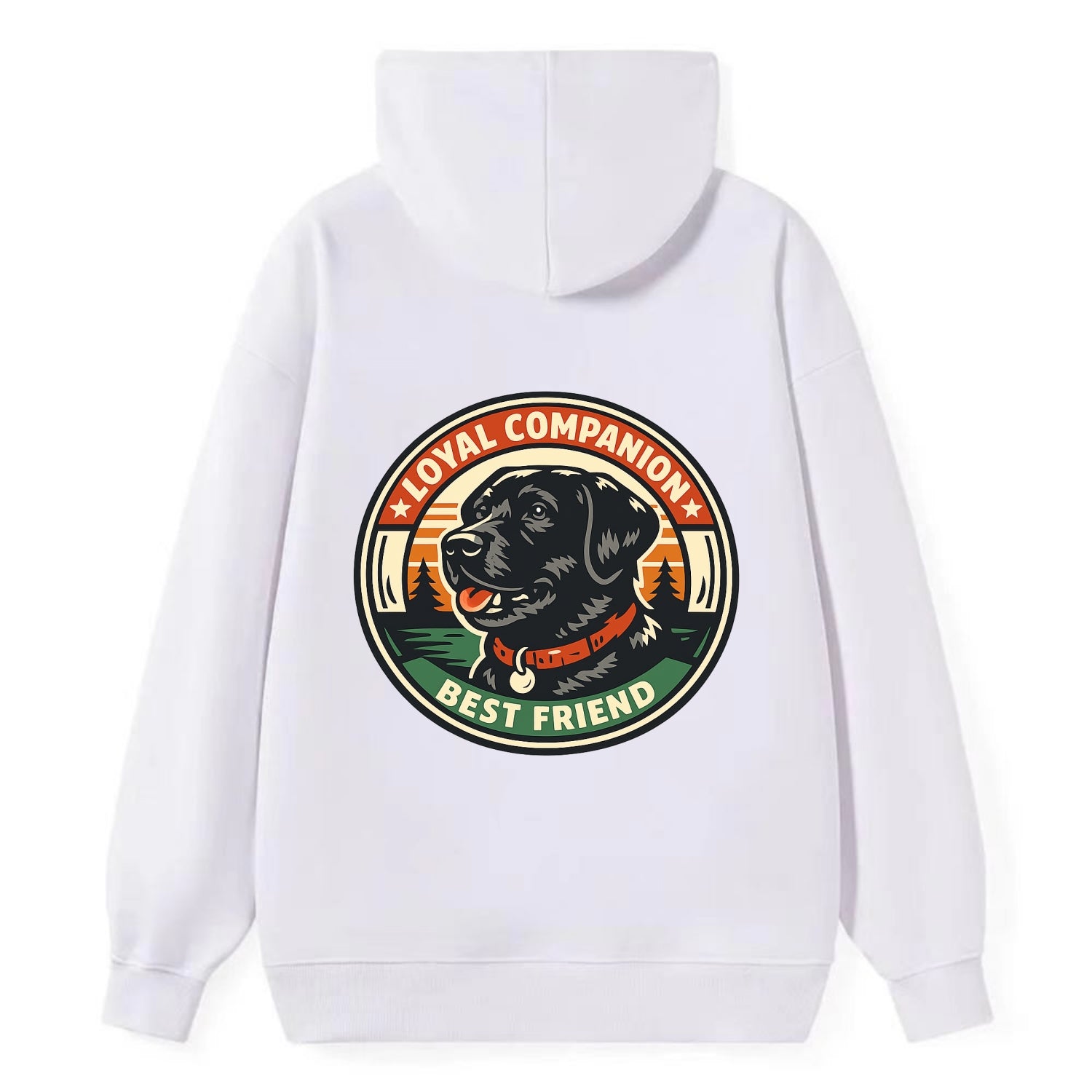 Noble Companion Emblem - Classic Pullover Hoodie - White