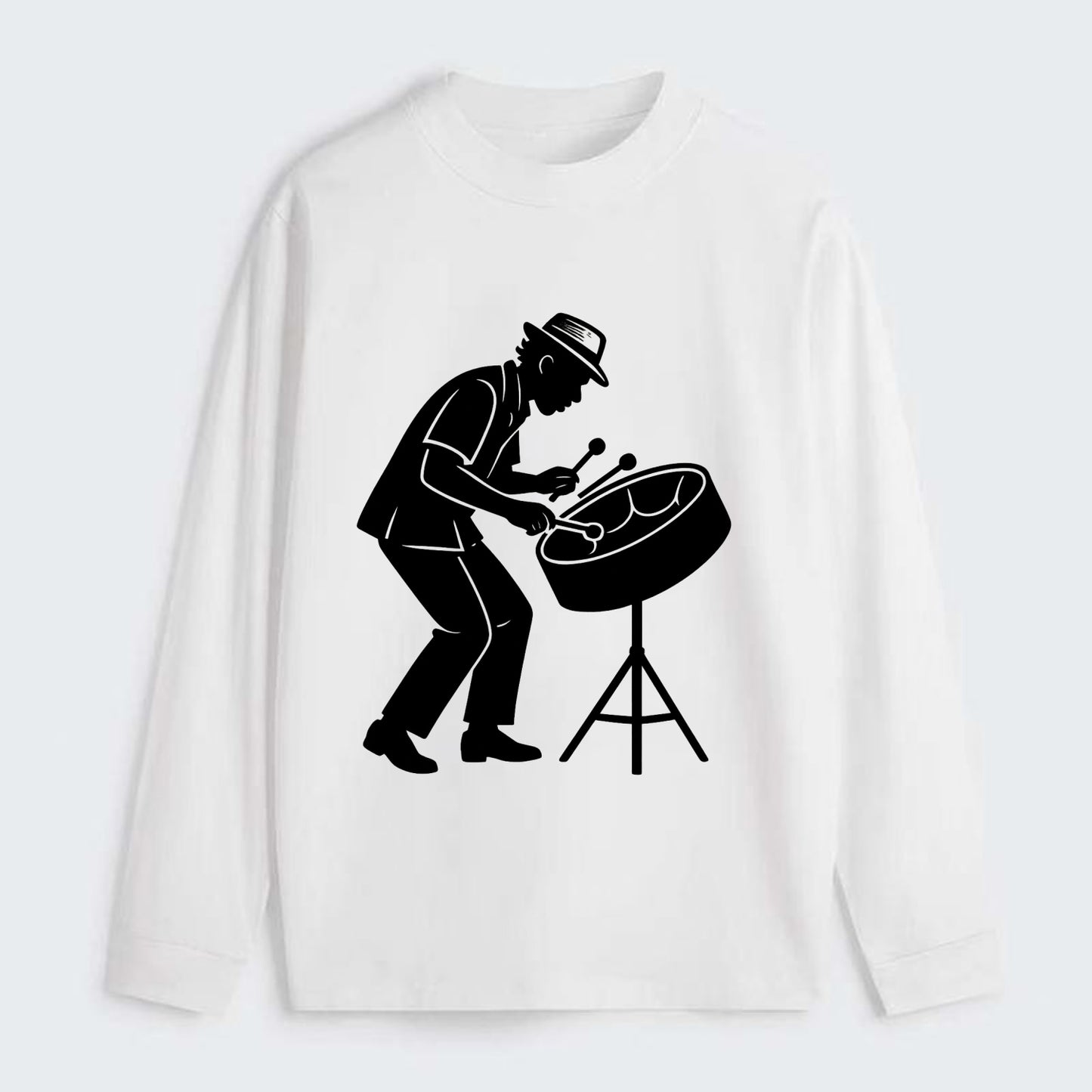 Steel drum player Caribbean rhythm - Classic Long Sleeve Shirt - White