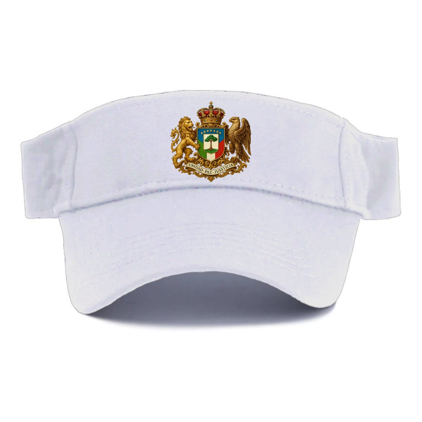 Equatorial Guinea Silk Cotton Tree Emblem  - Visor - White