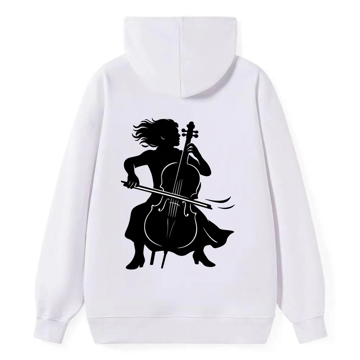 Cellist performing emotional solo - Classic Pullover Hoodie - White