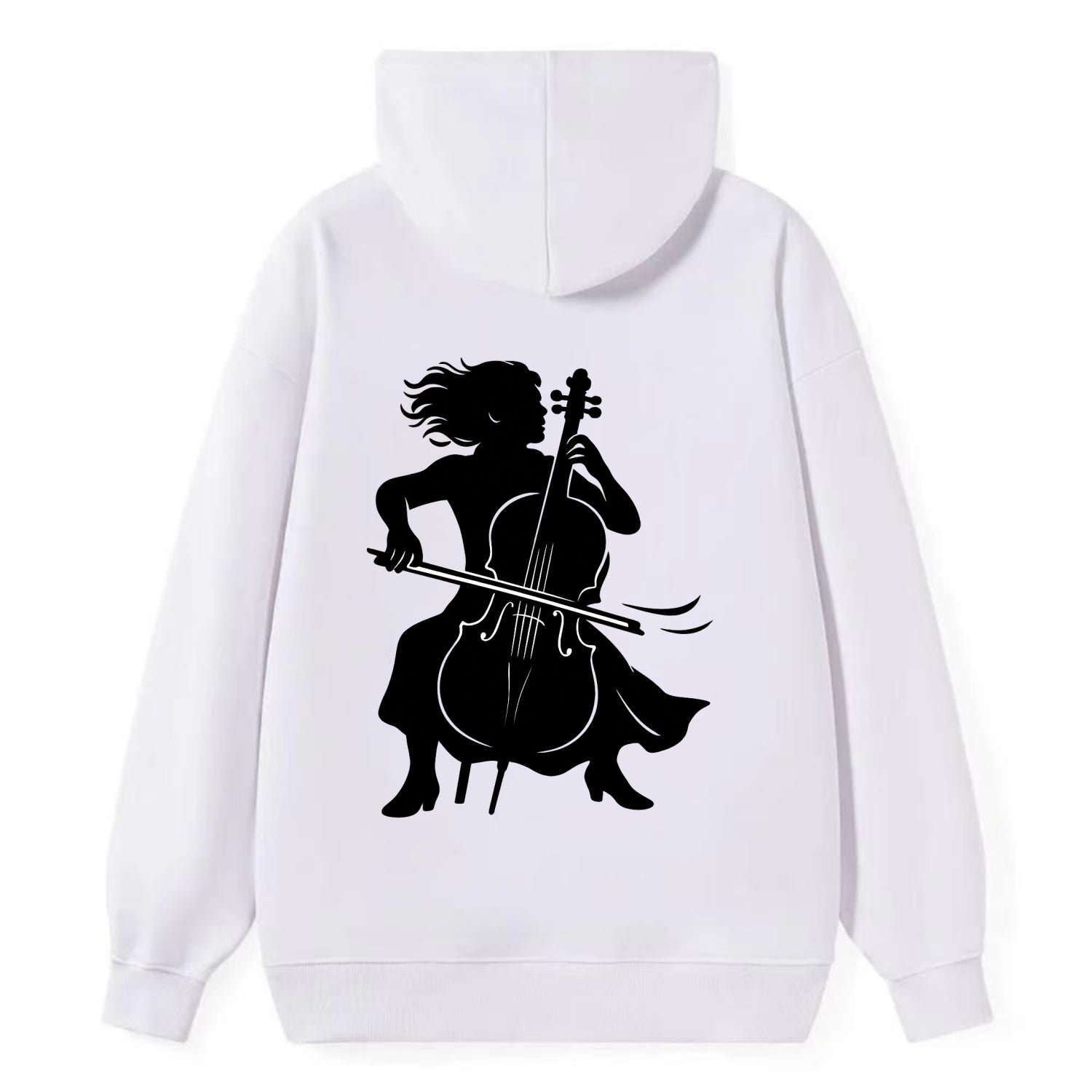 Cellist performing emotional solo - Classic Pullover Hoodie - White
