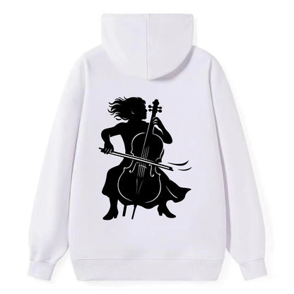 Cellist performing emotional solo - Classic Pullover Hoodie - White