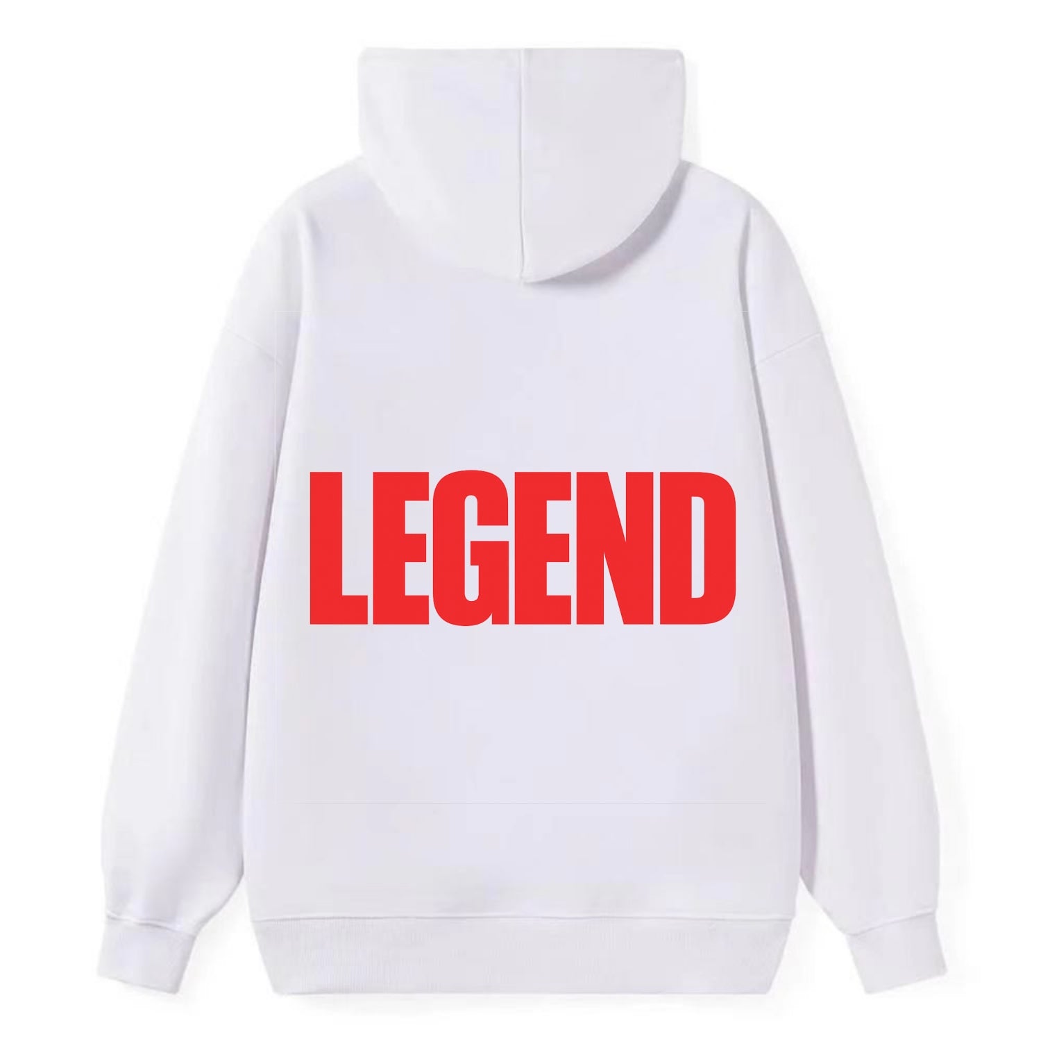 Bold typography design - "LEGEND" - remarkable person, iconic status - Classic Pullover Hoodie - White