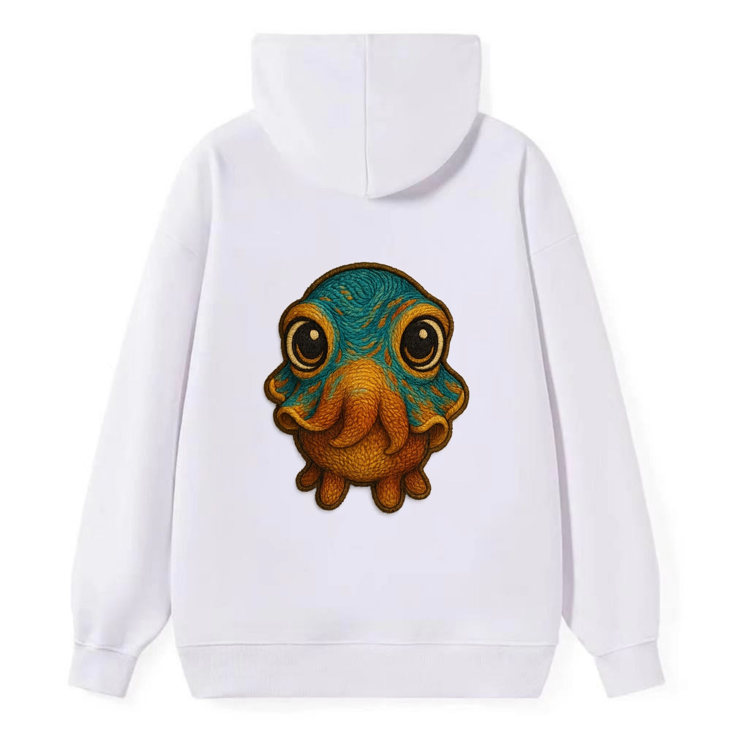 Baby Cuttlefish - color-changing skin, W-shaped pupil, front-facing, - Classic Pullover Hoodie - White