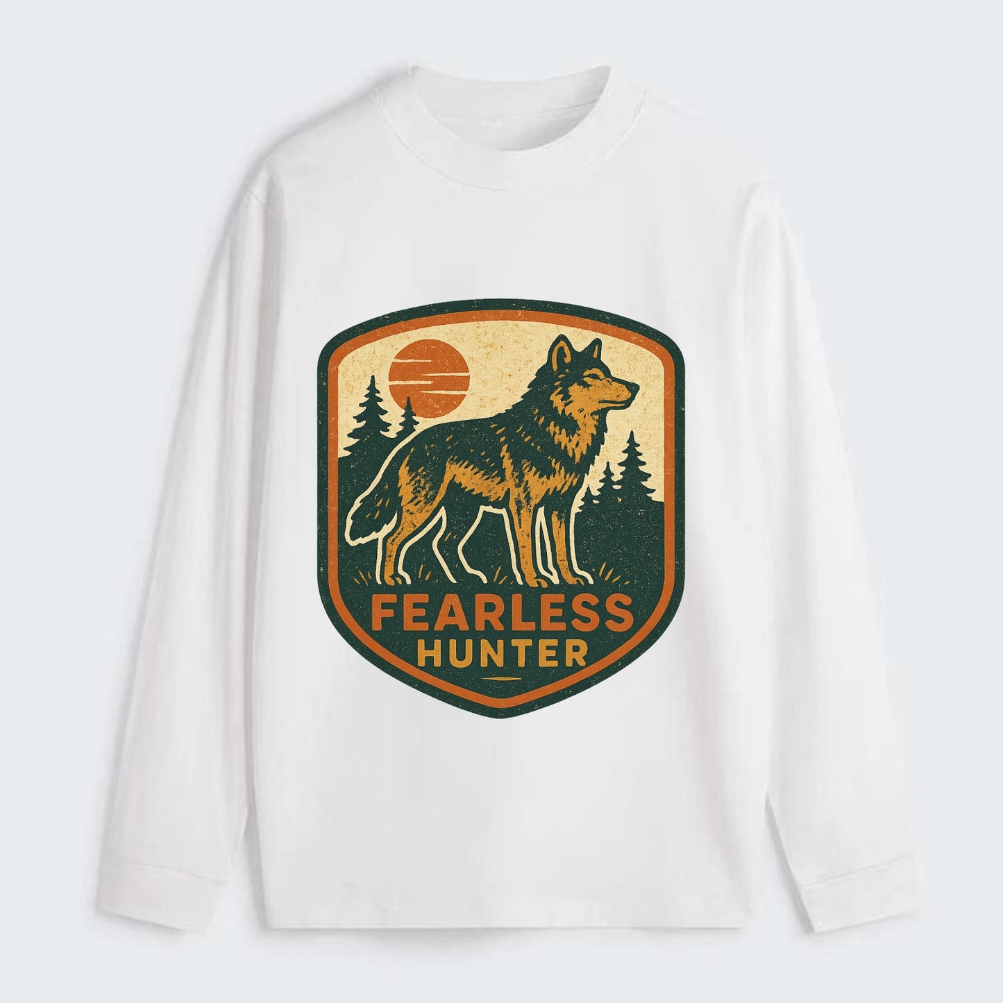 Fearless Hunter  - Classic Long Sleeve Shirt - White
