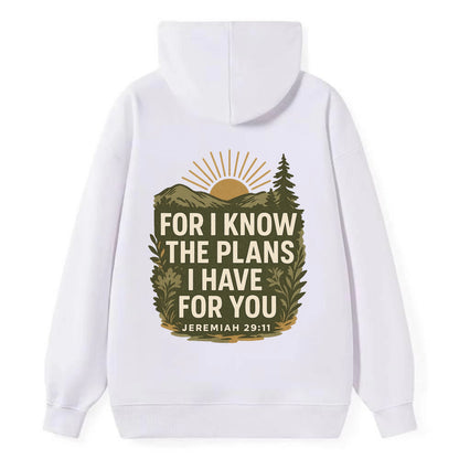 Jeremiah 29:11 Sunrise - Classic Pullover Hoodie - White
