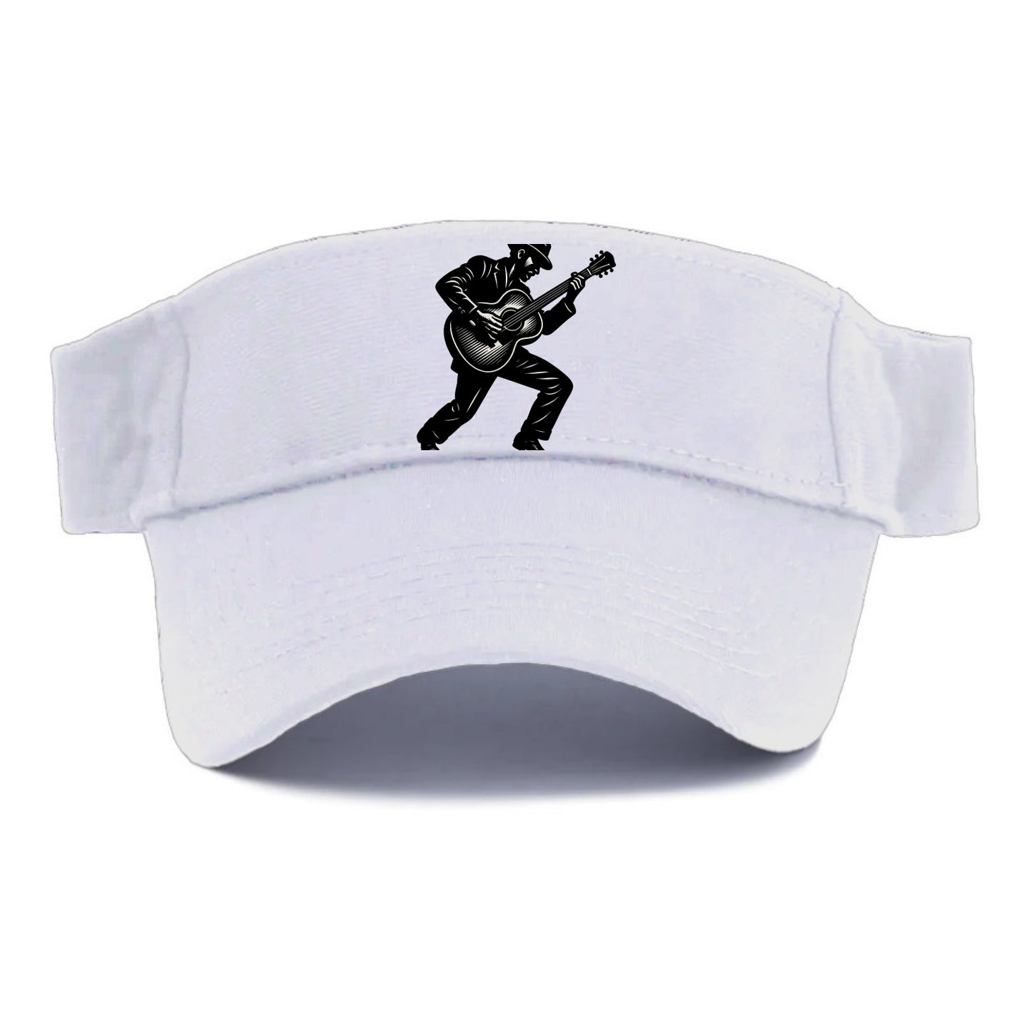 Guitarist playing acoustic guitar - Visor - White