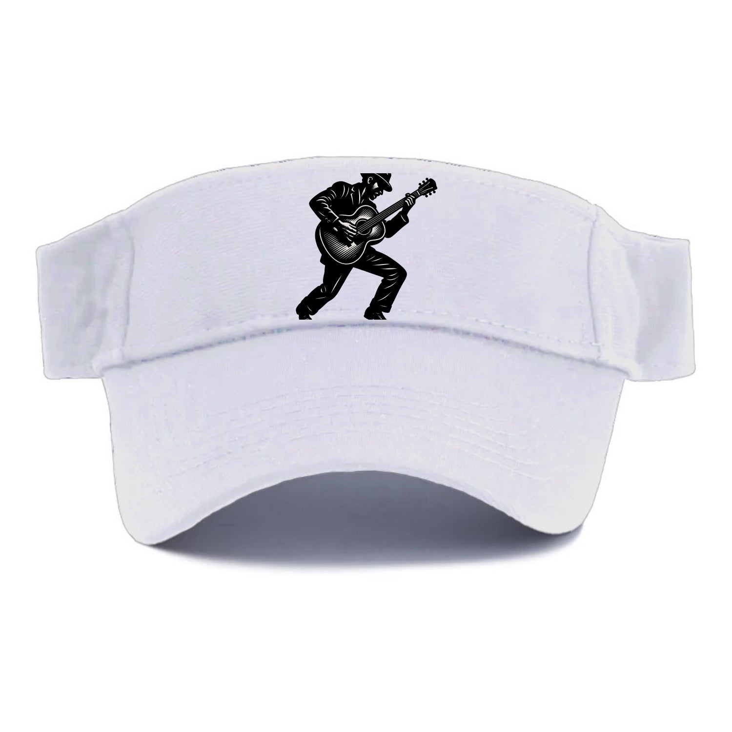 Guitarist playing acoustic guitar - Visor - White