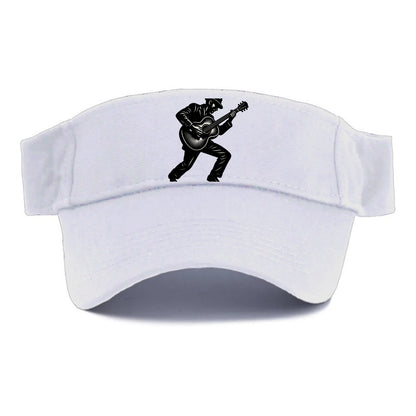 Guitarist playing acoustic guitar - Visor - White