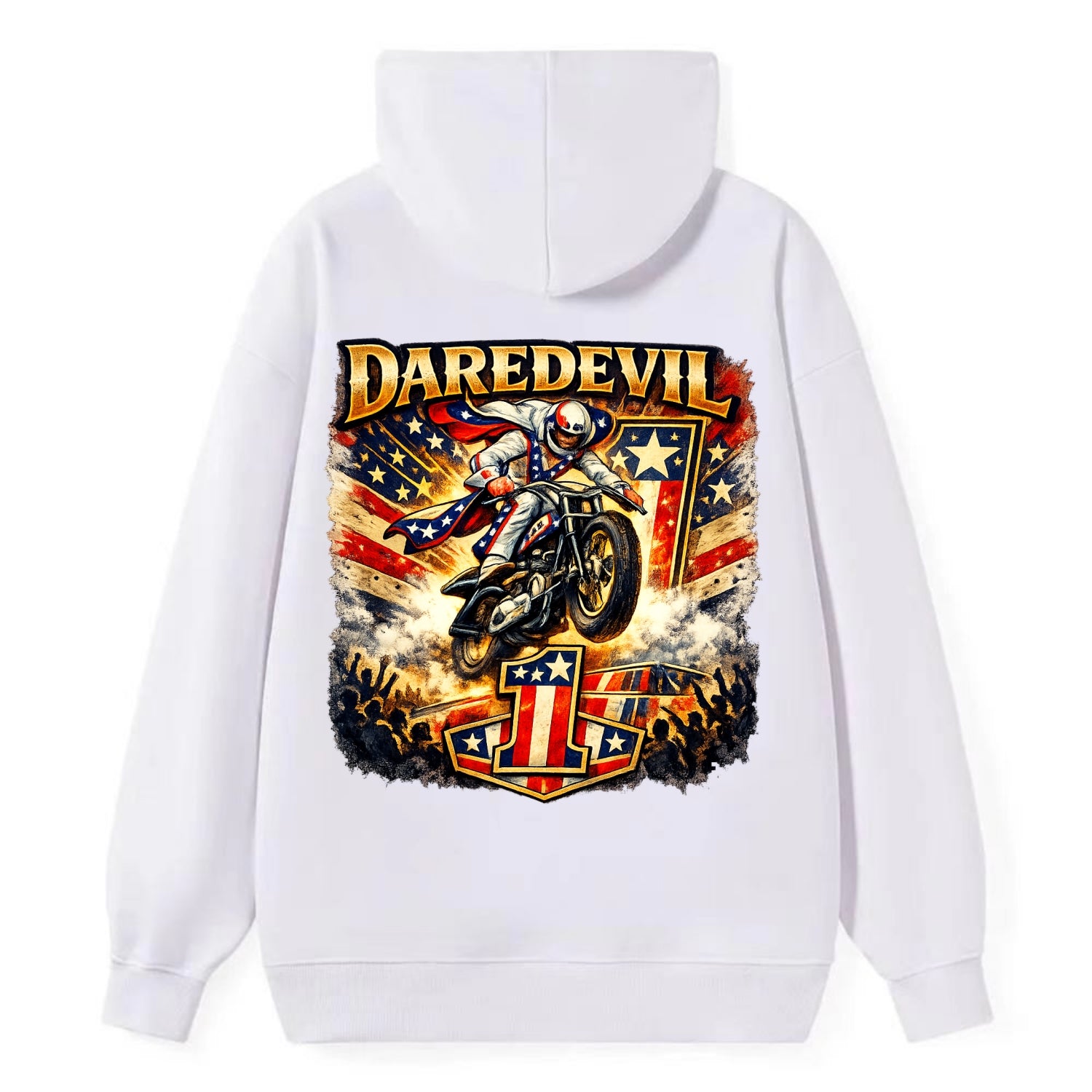 Daredevil Stunt Rider - Classic Pullover Hoodie - White