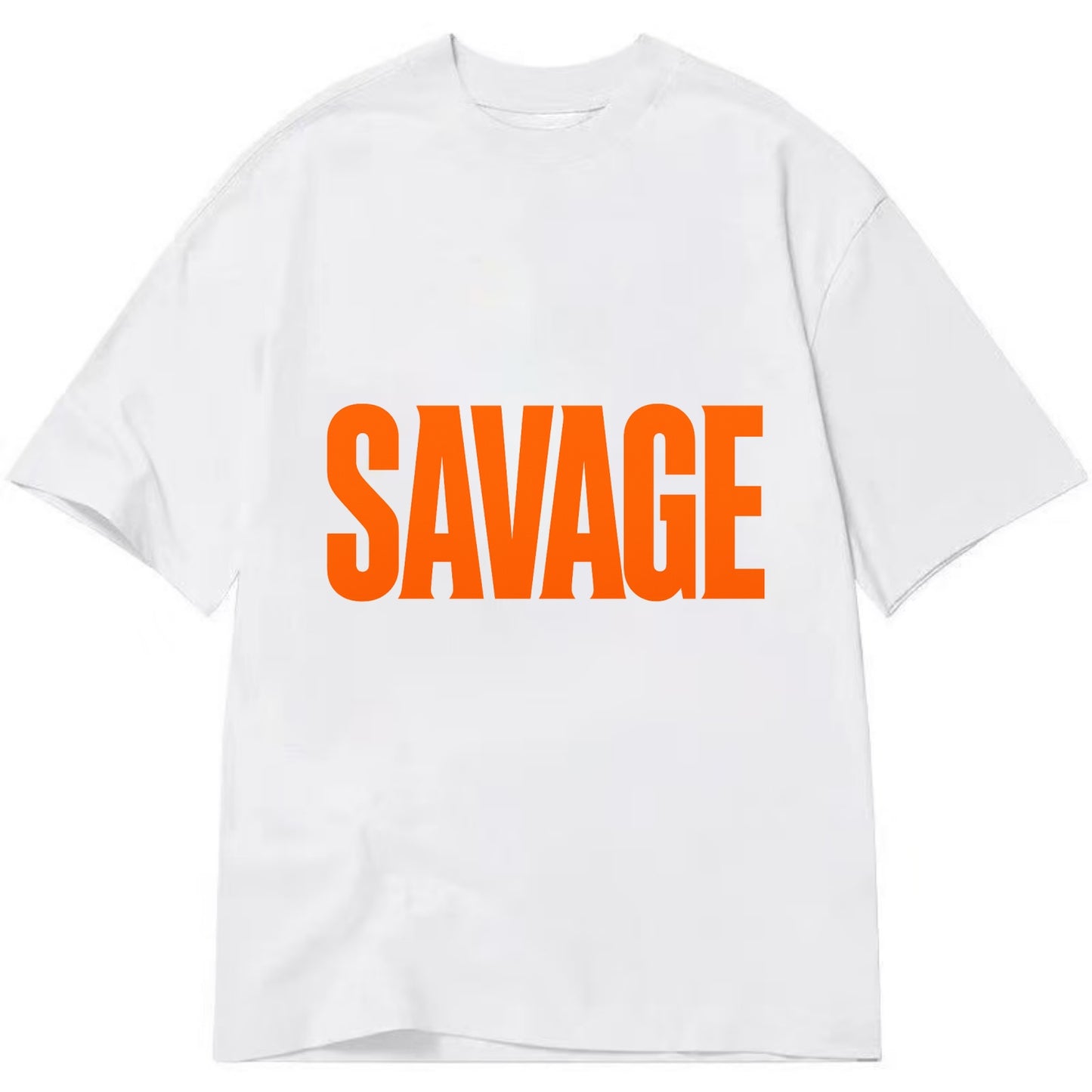 Bold typography design - "SAVAGE" - fierce attitude, taking no prisoners - Classic T-shirt - White