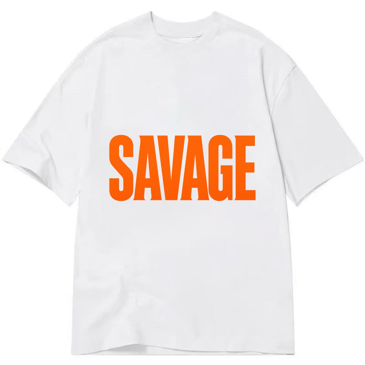 Bold typography design - "SAVAGE" - fierce attitude, taking no prisoners - Classic T-shirt - White