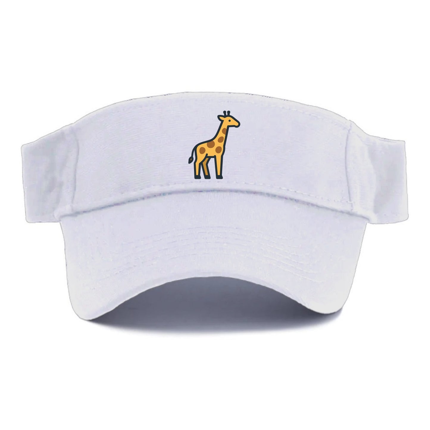 Giraffe - Yellow with brown patches flat side profile - Visor - White