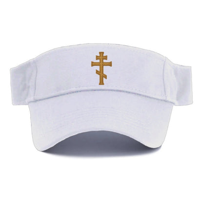 Orthodox Cross  - Visor - White