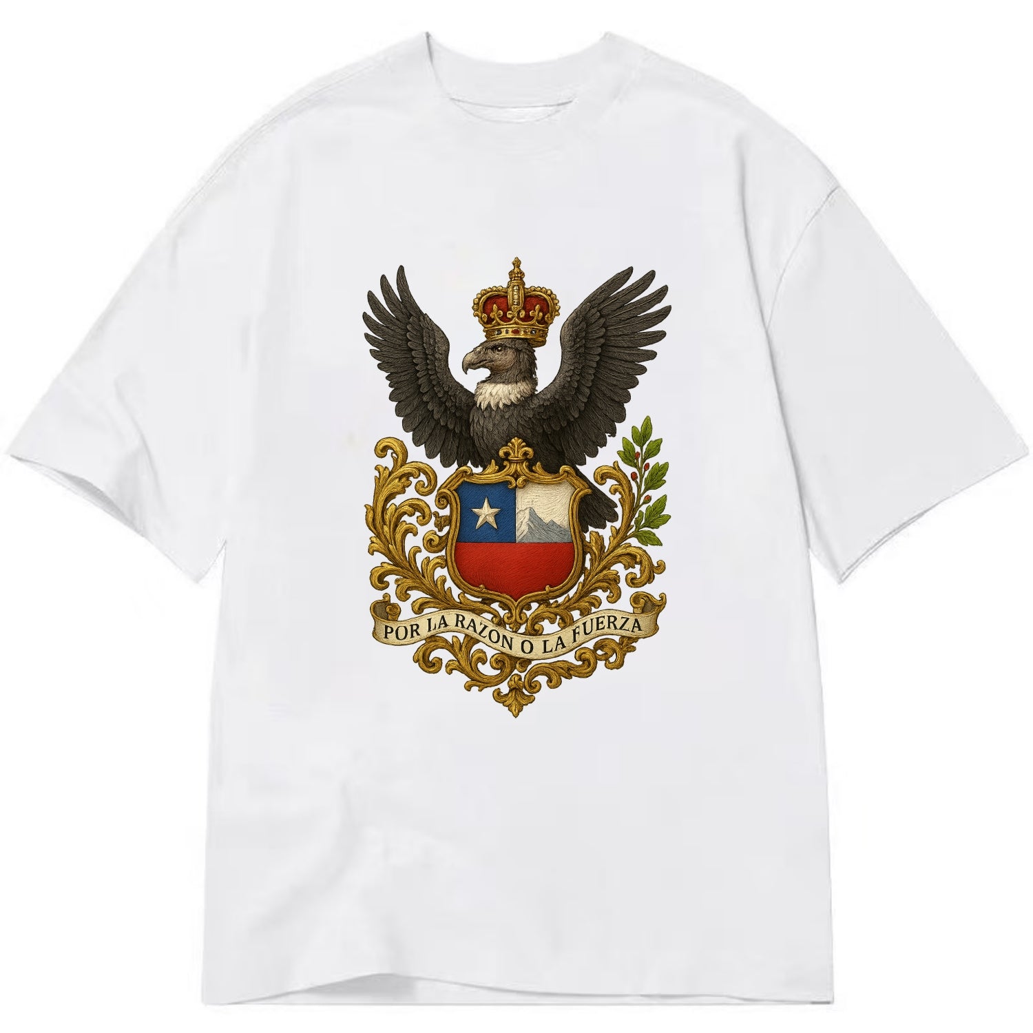 Chile Andean Condor Emblem  - Classic T-shirt - White