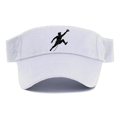Rock wall climber reaching hold - Visor - White