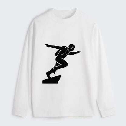 Base jumper launching off - Classic Long Sleeve Shirt - White