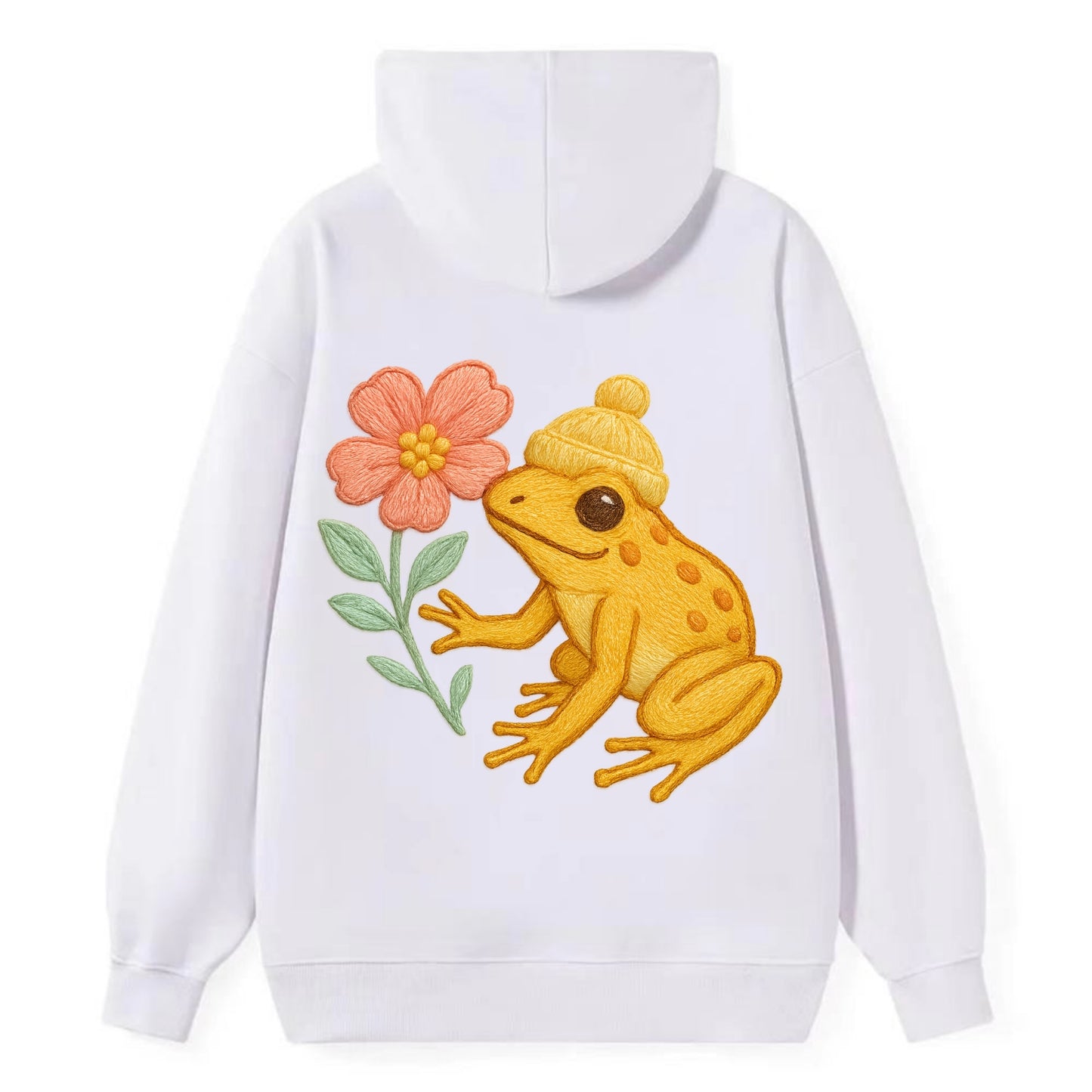 Yellow Dart Frog - Classic Pullover Hoodie - White