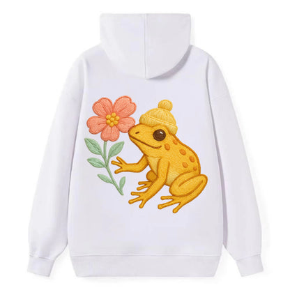 Yellow Dart Frog - Classic Pullover Hoodie - White