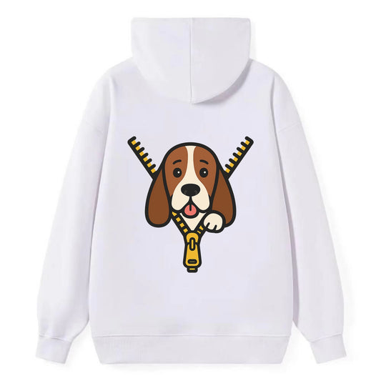 Basset Hound - Classic Pullover Hoodie - White
