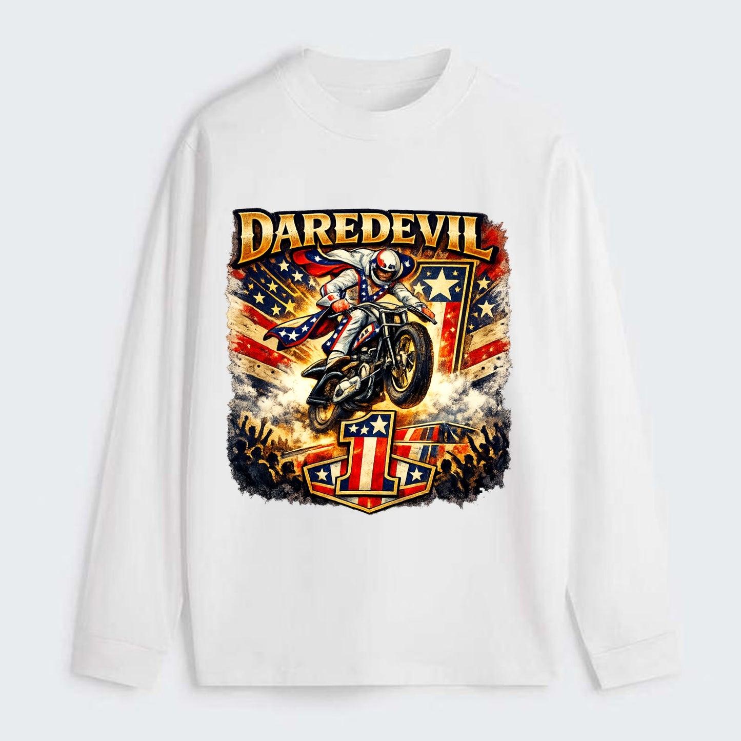 Daredevil Stunt Rider - Classic Long Sleeve Shirt - White