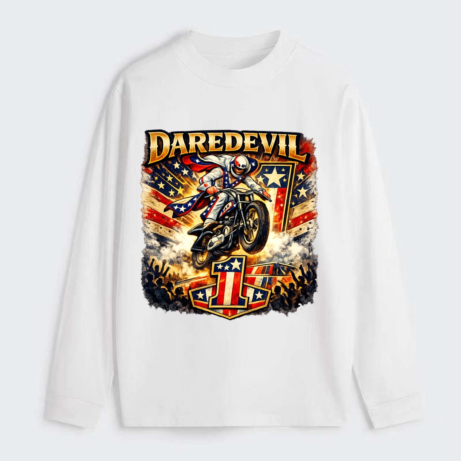 Daredevil Stunt Rider - Classic Long Sleeve Shirt - White