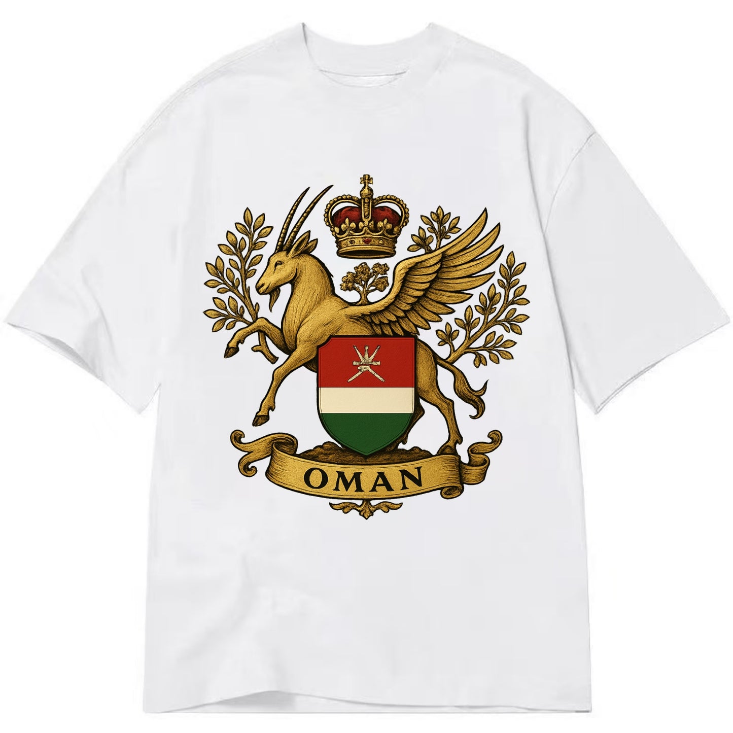 Oman Heritage Badge  - Classic T-shirt - White