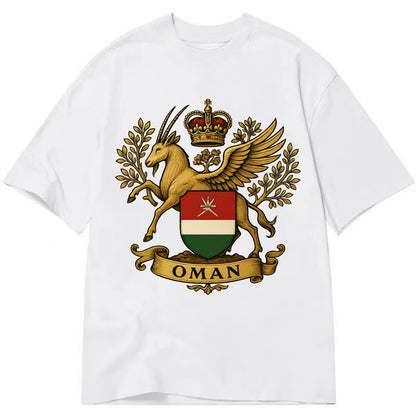 Oman Heritage Badge  - Classic T-shirt - White