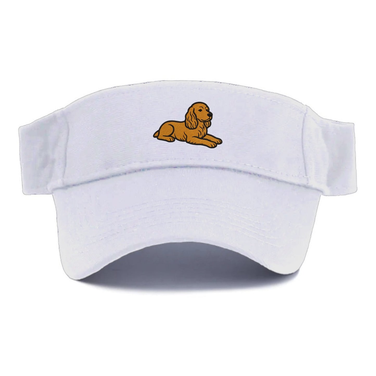 Cocker Spaniel - Golden colored relaxed Visor - White