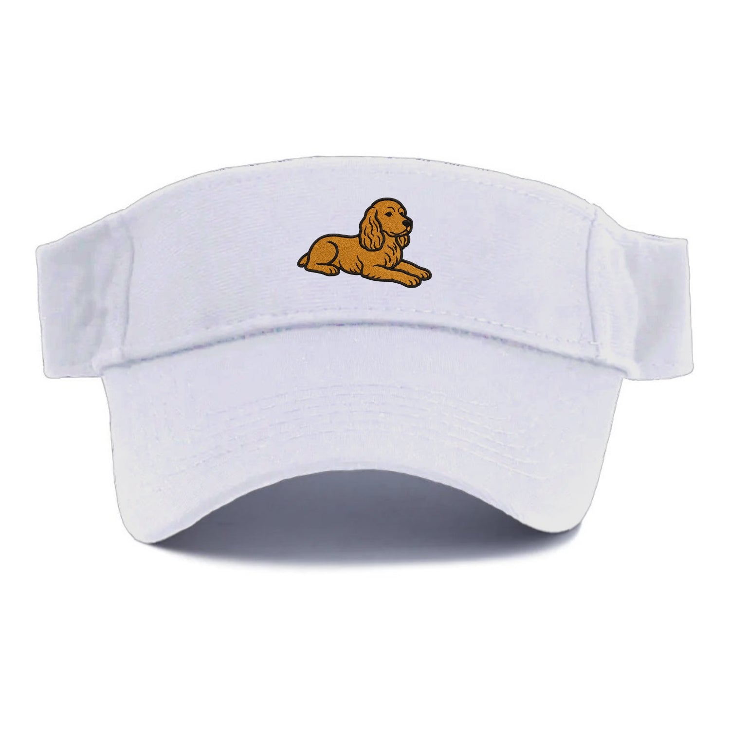 Cocker Spaniel - Golden colored relaxed Visor - White